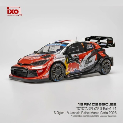 Toyota GR Yaris Rally1 Rallye Monte Carlo 2026 1 Ogier LandaisIXO 1:18