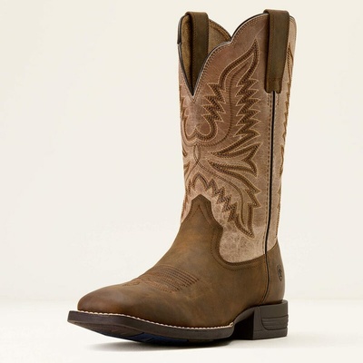 *W* Westernové boty Ariat® MNS Brush Creek Wide Square Toe pánské Kolekce 2026 aged tan/smokey – Sleviste.cz