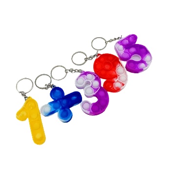 Image 1 of Ключодържател букви и цифри Pop It Микс