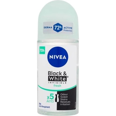 Nivea Black & White Invisible Fresh 72h roll-on 50 ml