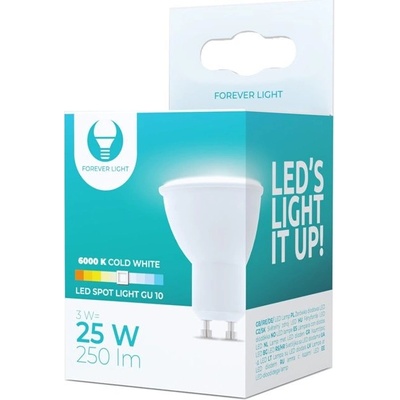 Forever Light LED žiarovka GU10 3W 230V 6000K 250lm