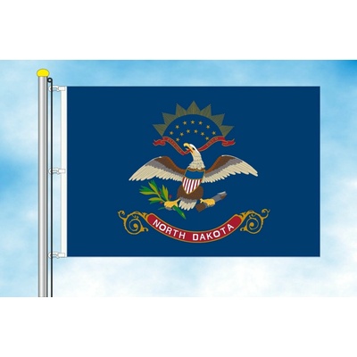 LIBEA, s.r.o. Severní Dakota vlajka Rozměr: 40×60 cm, Uchycení: Karabiny na stožár