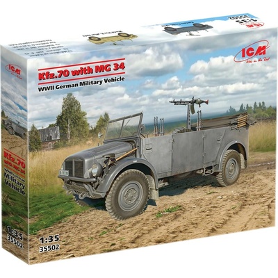ICM Kfz.70 with MG 34 WWII German Military Vehicle 1:35