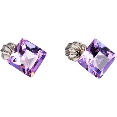 Pavona pecka s krystaly Swarovski fialový čtverec 31065.3