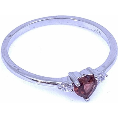 Jan Kos jewellery Stříbrný prsten s granátem MHT 8183 SV57