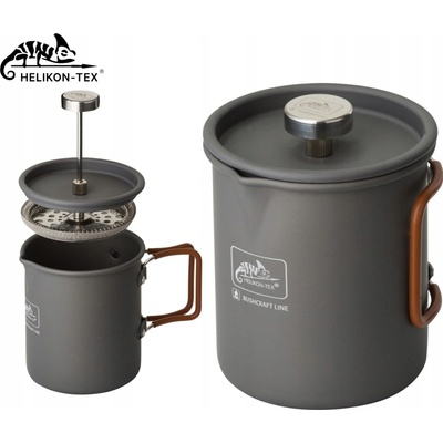CAMP so sítkom Kanvica FRENCH PRESS 600 ml ŠEDÁ