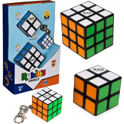 RUBIK'S Rubikova kostka Sada Family 3x3, 2x2, přívěsek na klíče 3x3