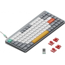 Nuphy Air75 V2 Bezdrátová Slim Lunar Šedá Cowberry Switch
