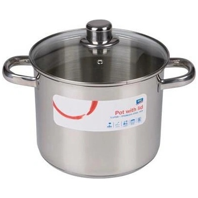 aro Hrnec vysoký s poklicí 20 cm/ 5 l nerez
