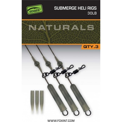Fox Montáž Naturals Submerged Heli Rigs Leaders 75 cm 3 ks 40 lb
