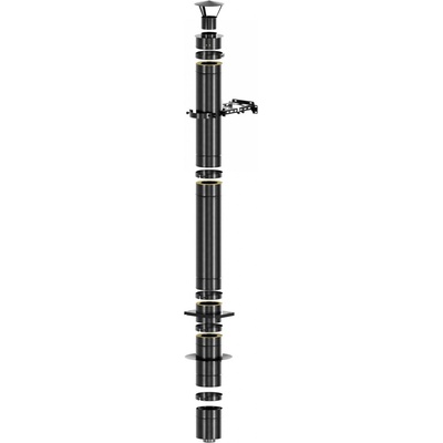 Bokra Svislý nerezový 4,4m 160mm IZOL 50 černý