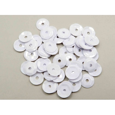 Našívacie flitre - biela - priemer 0,6 cm