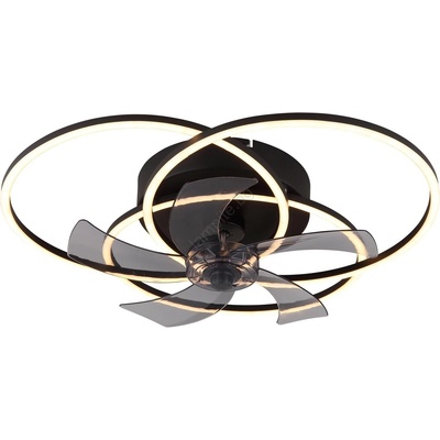 GLOBO 03645 - димируем LED таванен вентилатор ALIA LED/40W/230V 3000-6500K черен+ДУ (GL8892)