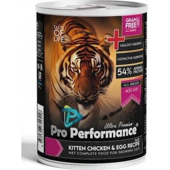 Pro Performance Kitten Chicken & Egg can - консерва за подрастващи котенца от всички породи с пиле и яйца, 400 гр, Турция - 125049