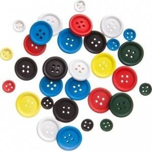 Dalprint Wooden buttons brights 30pcs MIX