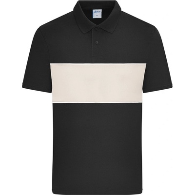 James & Nicholson polokošile Colour-Block 8050 bio polo krátký rukáv unisex COT028050amo00-black/sands