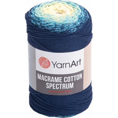 YARNART Macrame Cotton Spectrum 225 m 1328 Blue Yellow юта (Macrame Cotton Spectrum 1328)