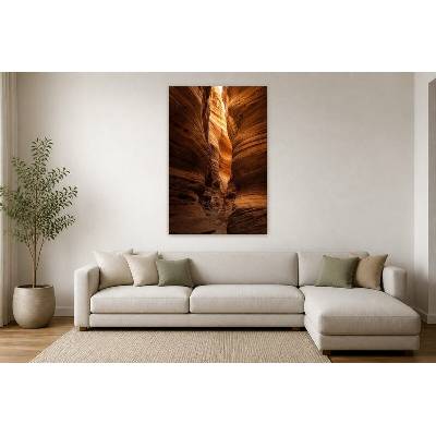 Obraz na plátně – Světlo v úzkém skalním kaňonu 90 × 135 cm
