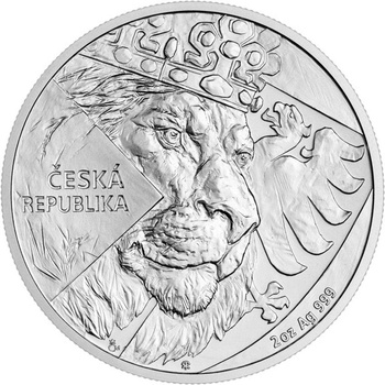 Česká mincovna Stříbrná mince Český lev 2024 stand 62,2 g