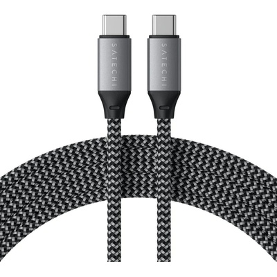 Satechi ST-TCC2MM USB-C to USB-C 100W Braided Charging, 2m, šedý