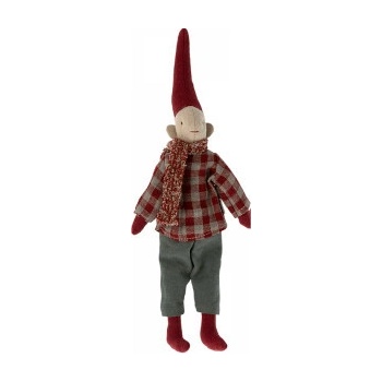 Maileg Vianočný škriatok Pixy chlapec Red