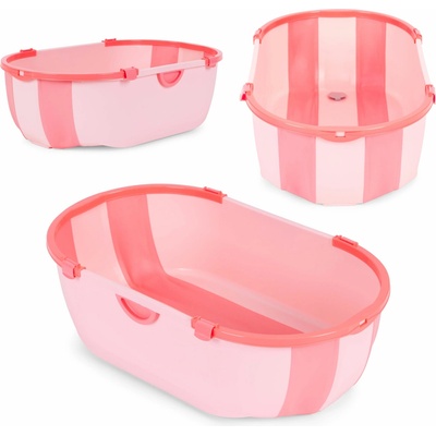 ECOTOYS Dětská cestovní vanička skládací růžová
