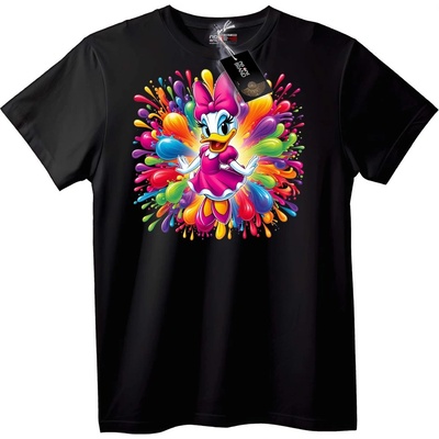 NOONEBRAND Тениска Daisy Duck Цветен Плисък - 6XL, White