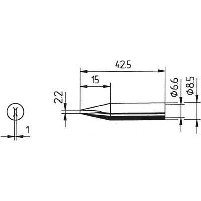 Ersa 842 CD pájecí hrot dlátový Velikost hrotů 2.2 mm Obsah 1 ks