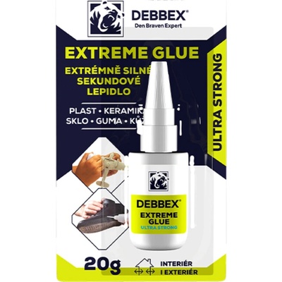 DEBBEX EXTREME GLUE - Extrémne silné sekundové lepidlo 20 g