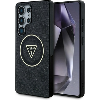GUESS IML 4G Glitter and Triangle Logo MagSafe Zadní Kryt pro Samsung Galaxy S25 Ultra Black Калъф за телефон Guess | Lilav | ЖЕНИ | UNI