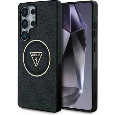 GUESS IML 4G Glitter and Triangle Logo MagSafe Zadní Kryt pro Samsung Galaxy S25 Ultra Black Калъф за телефон Guess | Lilav | ЖЕНИ | UNI