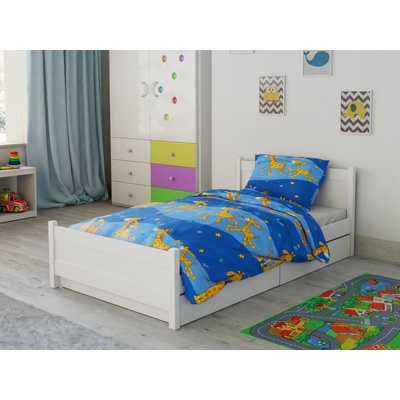 Textilomanie Krepové povlečení modrá 45 x 65 cm 90 x 135 cm