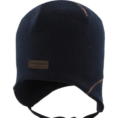 RDX Dojčenská zaväzovacia čiapka Handmade Tm.modrá