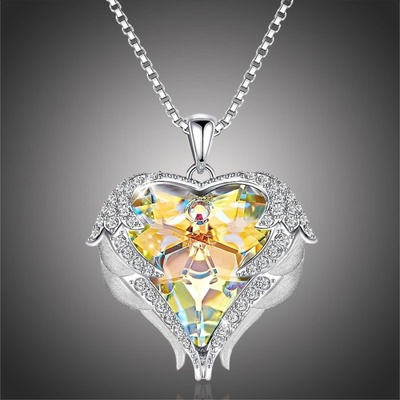 Éternelle Náhrdelník Swarovski elements andělská křídla NH2124-SN8080A(3) Žlutá
