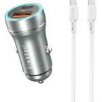 Earldom Зарядно устройство за кола Earldom ES-CC29, 30W, USB QC3.0, PD, С Type-C PD кабел, Сребрист - 40351