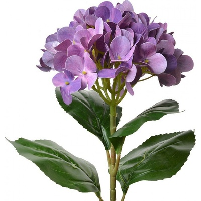 Fialová umelá kvetina hortenzie Hydrangea - 16*15*68 cm - Clayre & Eef