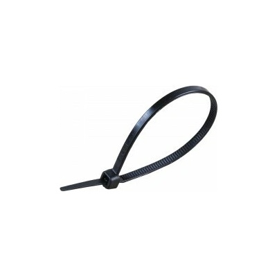 V-TAC Sťahovacia páska na káble 3.5x250mm, čierna, 100ks balenie [11169]