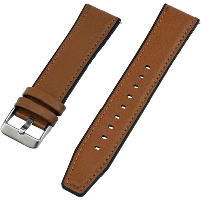 Xmart Силиконова каишка Xmart - Watch Band Leather, 22 mm, кафява (15024)