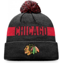 Fanatics Pánská Zimní čepice Chicago Blackhawks Fundamental Beanie Cuff with Pom