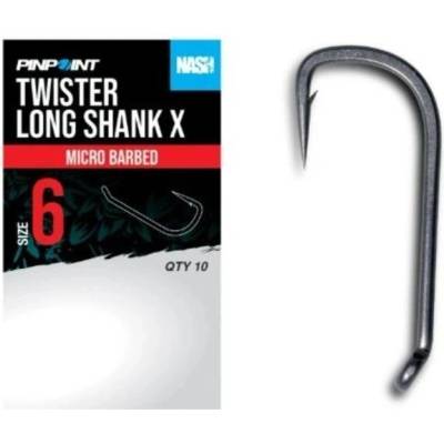 Nash Háčky Twister Long Shank X Micro Barbed 10 ks vel.4