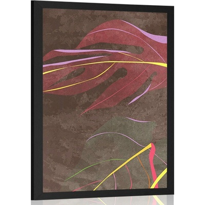 Plakát listy zahalené tajemnem - 20x30 black