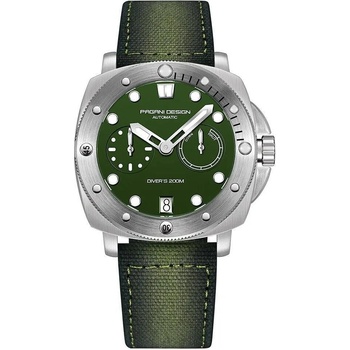 Pagani Мъжки часовник Pagani Design Sarian, Автоматичен, Зелен / Сребрист (PD-1767-GREEN-WHITEE)