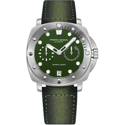 Pagani Мъжки часовник Pagani Design Sarian, Автоматичен, Зелен / Сребрист (PD-1767-GREEN-WHITEE)