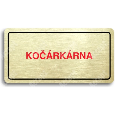 ACCEPT Piktogram KOČÁRKÁRNA - zlatá tabulka - barevný tisk