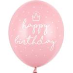 Party Deco Латексови Балони, Розово ''Happy Birthday'' 30см (SB14P-244-081J)