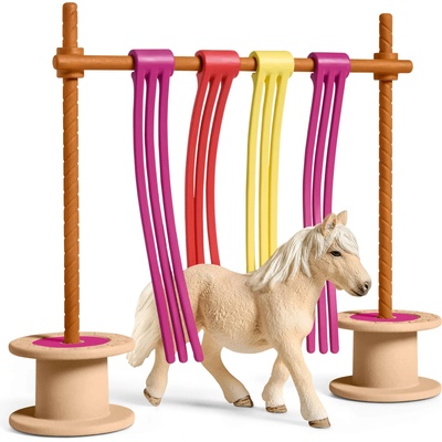 Schleich Комплект Schleich Farm World Horses - Пони със завеса (42484-02990)