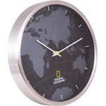 Bresser Часовник Bresser National Geographic 30 cm, аналогово указание, cтенен, черно/бял (LV73787) Будилник