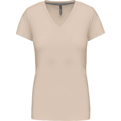 Kariban V-NECK K381 / Дамска тениска с къс ръкав - светло пясъчен цвят XL (20K381r7804)