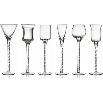 Lyngby Glas Skleničky na likér skleničky na likér sklenice na vodku AQUAVIT bezbarvé 6 x 25 ml
