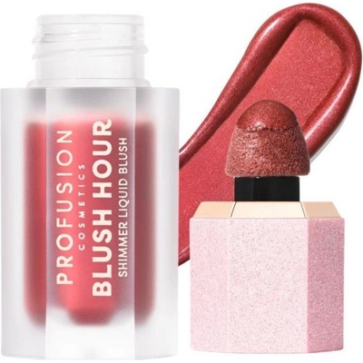 Profusion třpytivá tekutá tvářenka Shimmer Blush Hour Berry Mimosa 6 ml